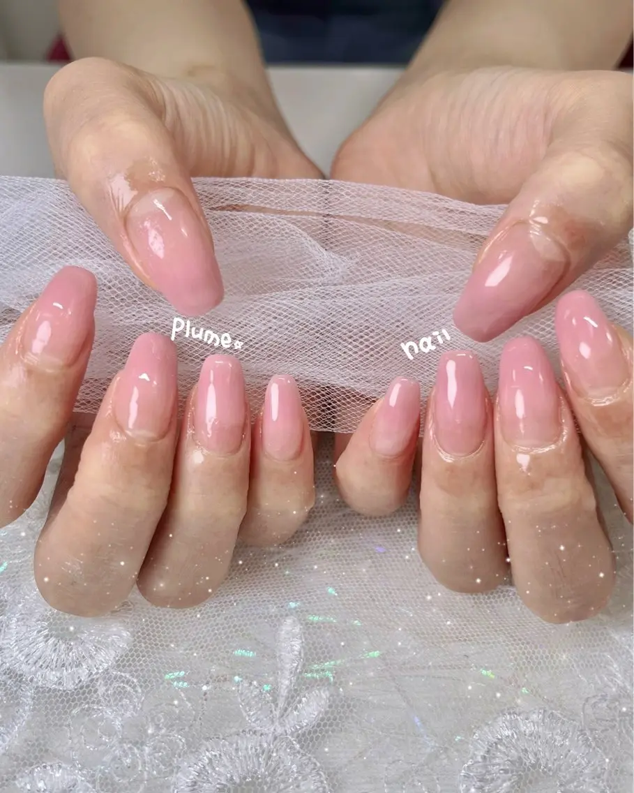 ネイル グラデーション オフィスネイル ピンク シンプルネイル ハンドネイル plume nail ☆韓国ネイルのネイルデザイン