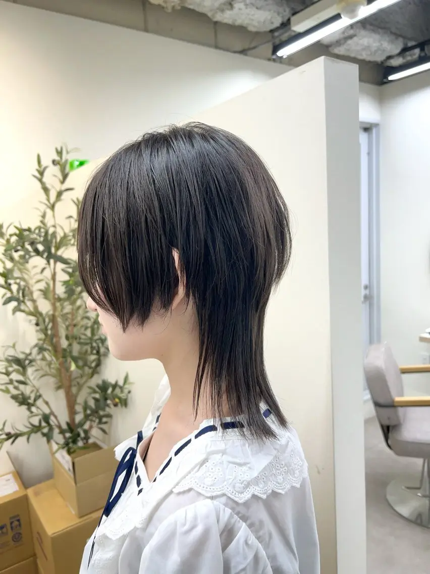 ミディアム カット メンズ レイヤー ウルフ 弓木啓輔のヘアスタイル