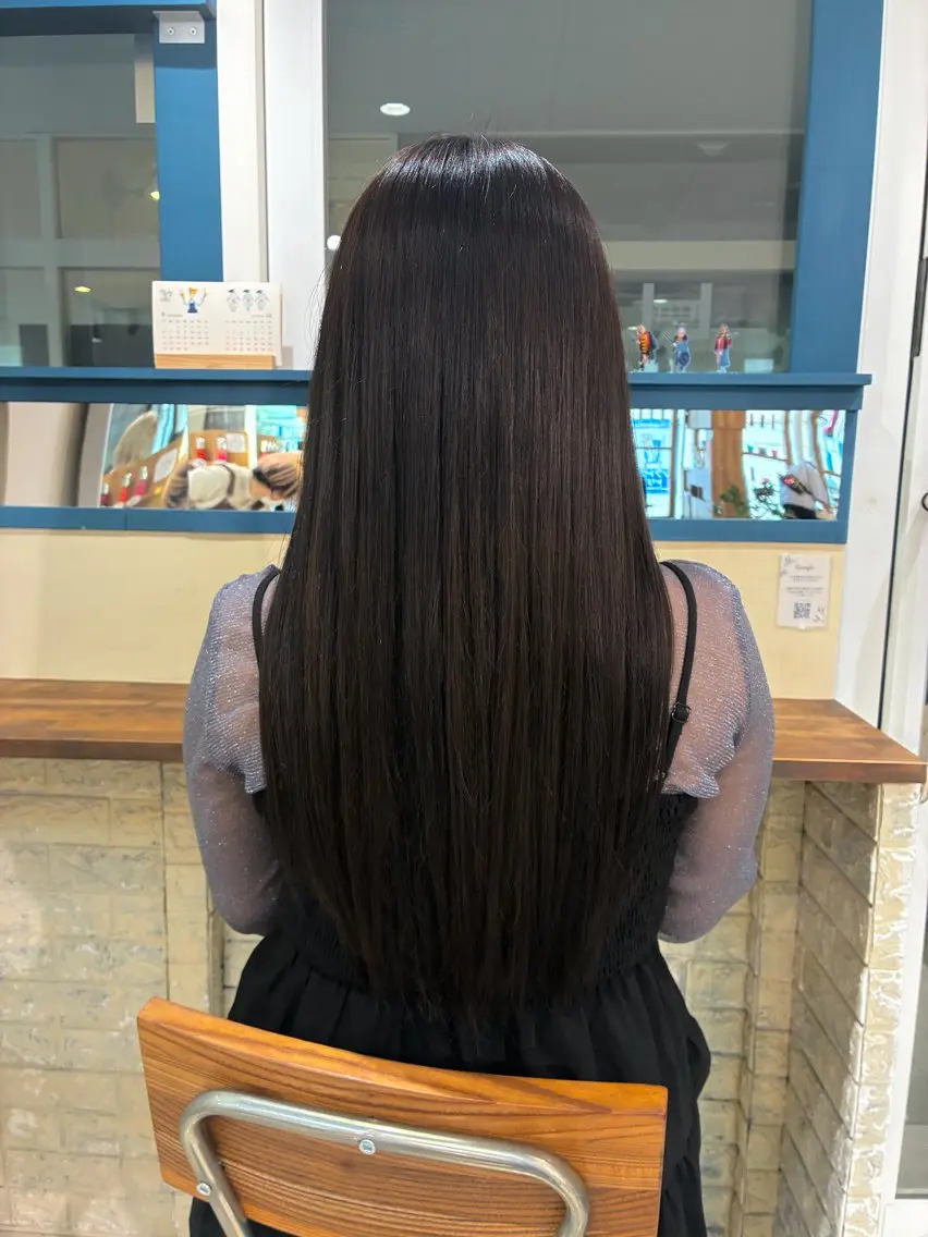 ロング カラー ブラウンカラー トリートメント ヘアカラー トリートメント 海老名美容室🦐 ゆうかのヘアスタイル