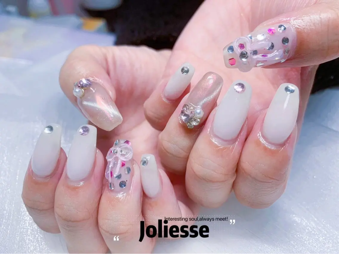 ネイル リボン Joliesse nail salonのネイルデザイン