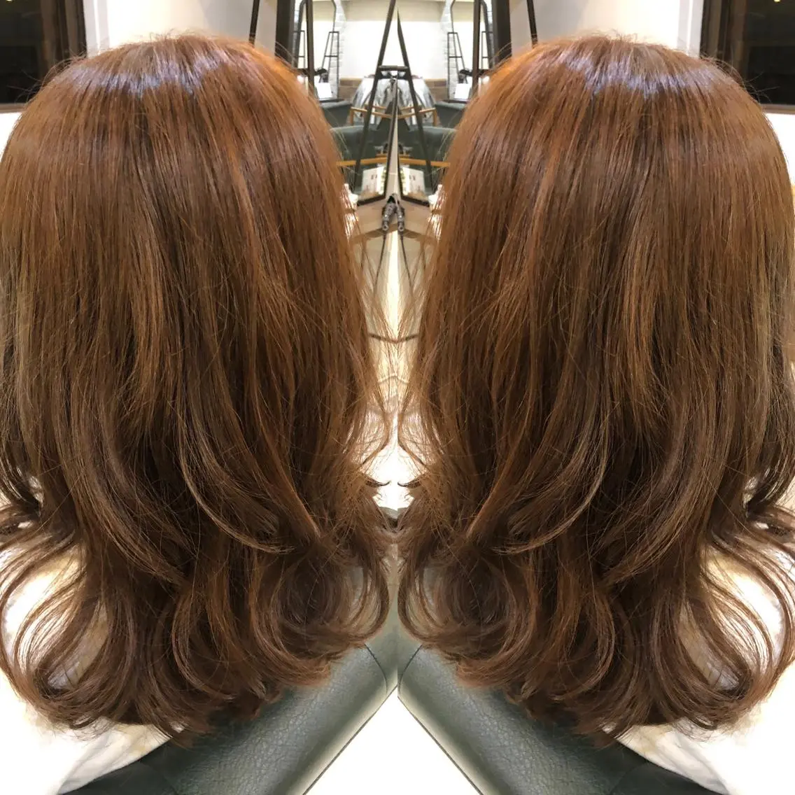 セミロング 縮毛矯正/髪質改善 継続する美髪のヘアスタイル