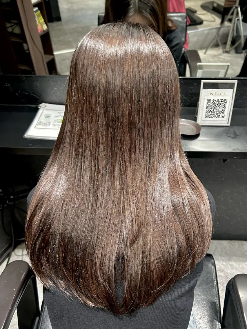ミディアム カラー ヘアカラー トリートメント 💎透明感カラー💎 bAteAu あまねのヘアスタイル