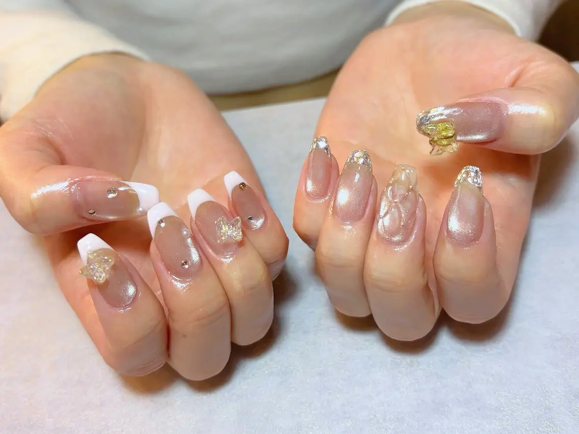 ネイル 春ネイル ワンホンネイル nail salon c houseのネイルデザイン