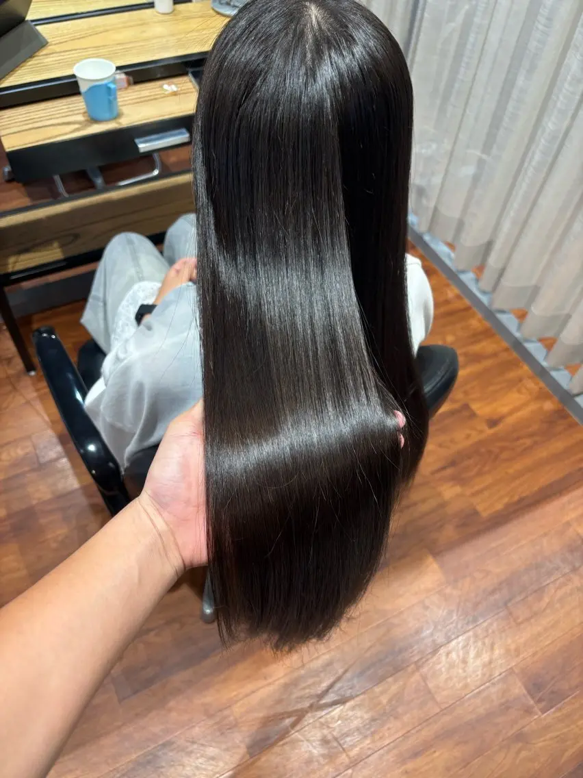 ロング カット 縮毛矯正 トリートメント 大塚 隆太のヘアスタイル