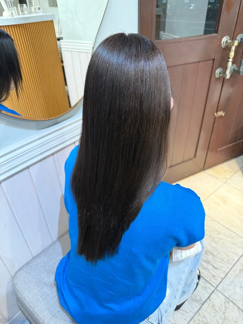 ロング ヘアカラー 縮毛矯正 トリートメント Lidee chiharuのヘアスタイル