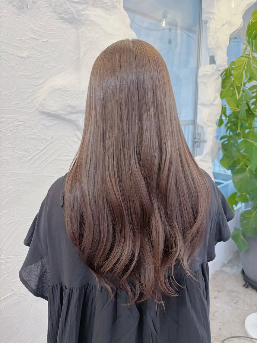 ロング カラー 透明感カラー トリートメント ヘアカラー トリートメント ✨韓国/透明感カラー ✨すみれのヘアスタイル