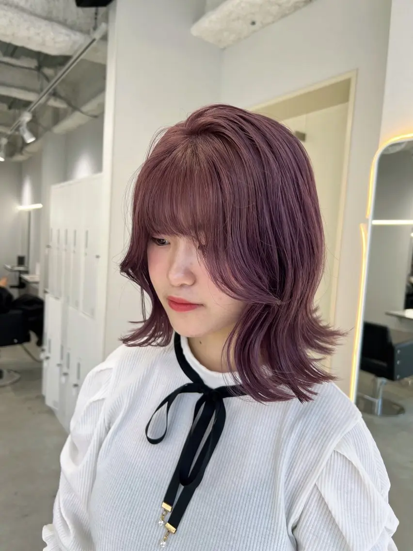 ミディアム ヘアカラー maya🇰🇷韓国 レイヤー/顔まわりのヘアスタイル