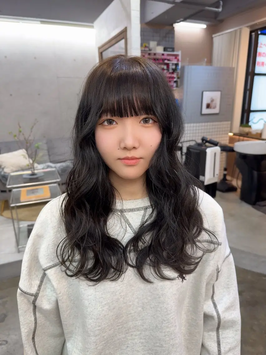 セミロング カラー カット ヘアカラー トリートメント MIES amane(アマネ)のヘアスタイル