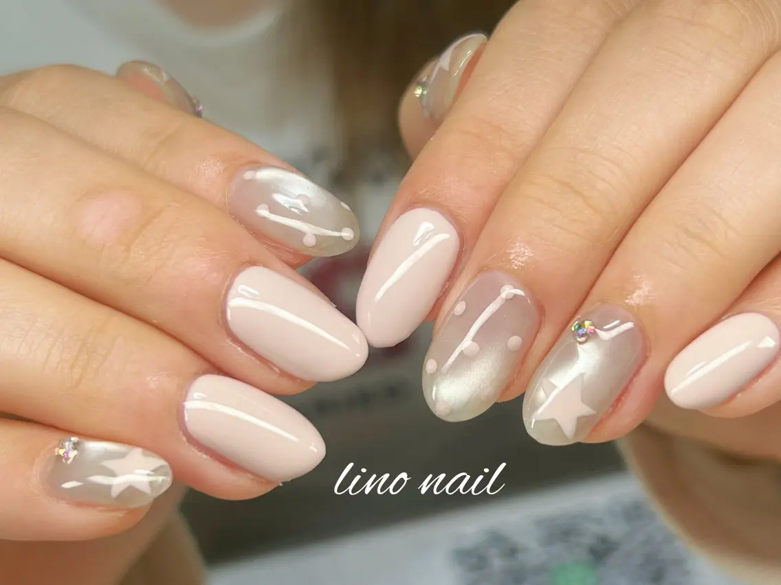 ネイル 長さ出し フットネイル 持ち込み ワンカラーネイル 夏ネイル ハンドネイル Lino Nailのネイルデザイン