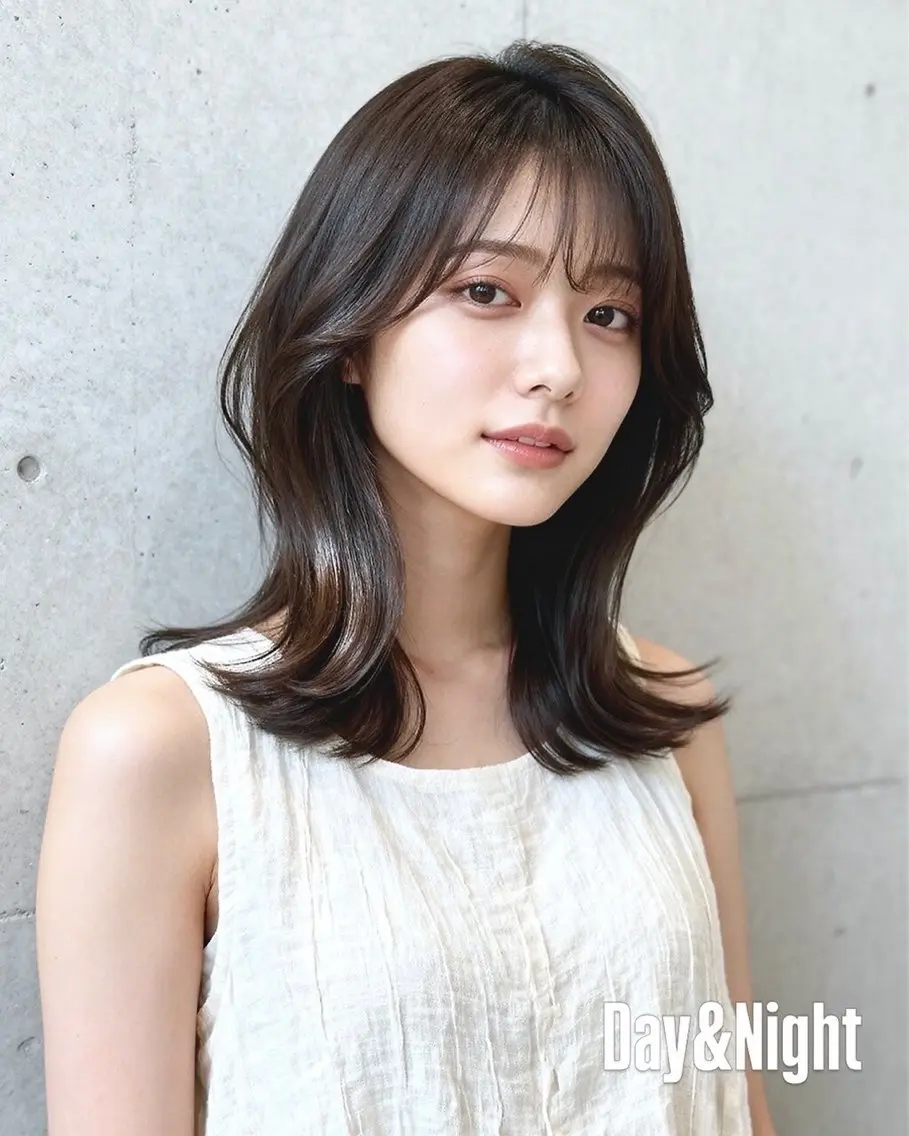 ミディアム カラー Day& Night光翼のヘアスタイル