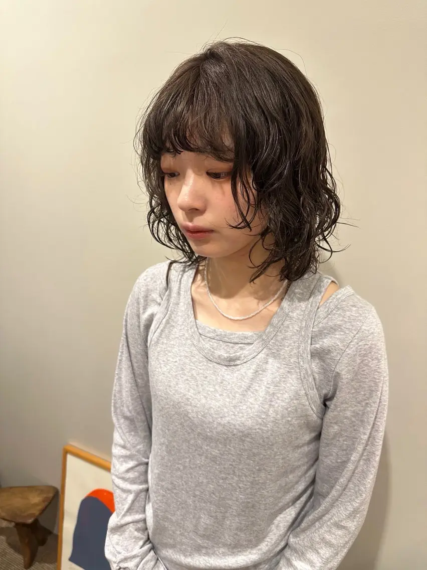 ショート カラー パーマ カット パーマ hibiki/セット /透明感カラーのヘアスタイル