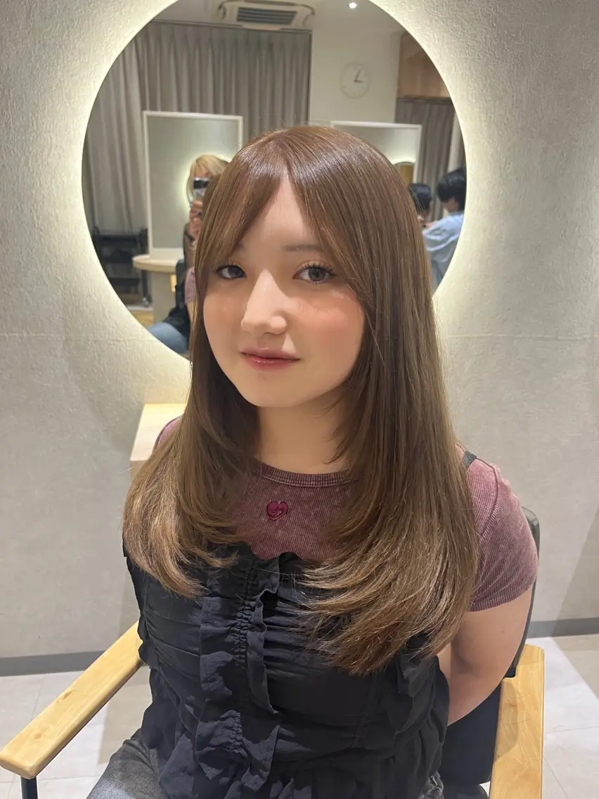 ロング 韓国レイヤー/顔周り /ブリーチことこのヘアスタイル
