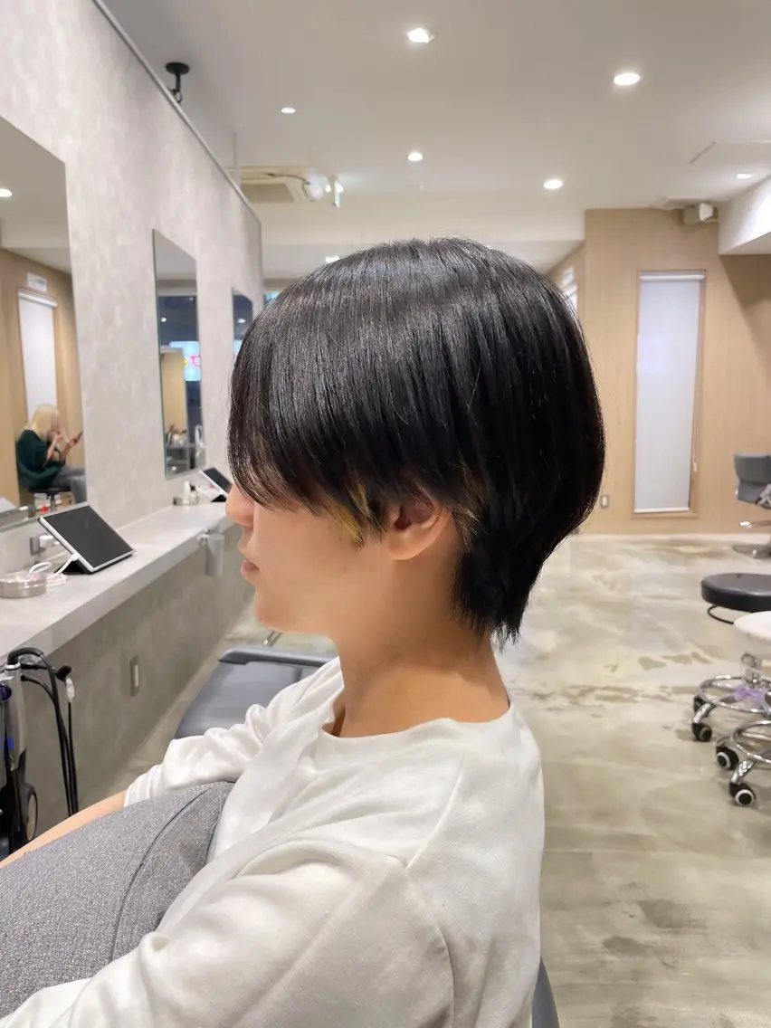 ショート カット ヘアセット 大人ガーリーベージュ カラー/新宿/ふたばのヘアスタイル