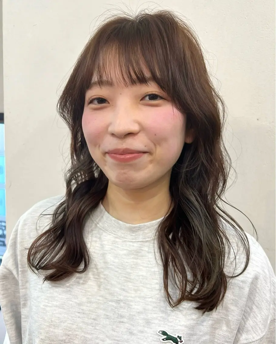 ロング カラー ブラウンカラー シルバー ヘアカラー 韓国ヘア 🎀華澄のヘアスタイル