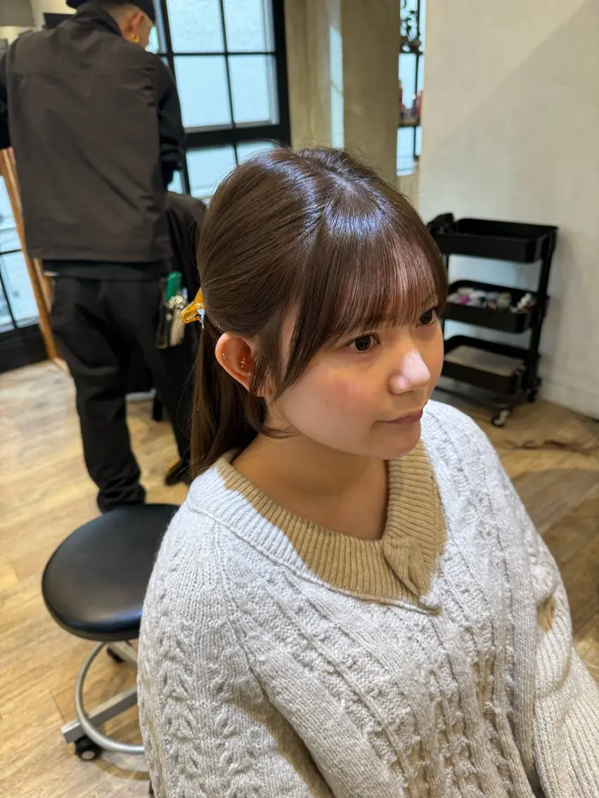セミロング カット ヘアカラー トリートメント 新宿/顔周りカット +レイヤー=しずく♩のヘアスタイル