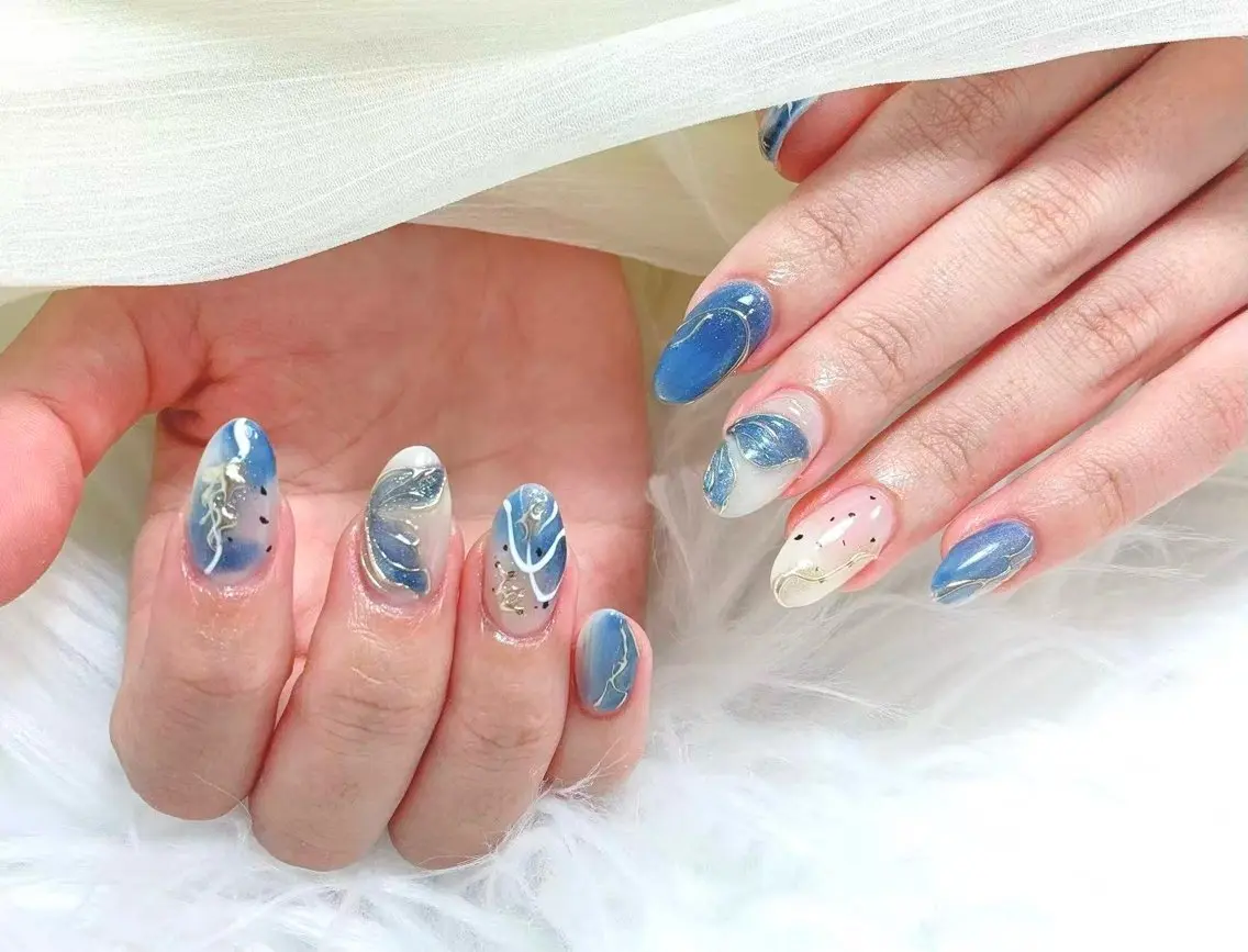ネイル アニマル柄 チークネイル フラッシュネイル フットネイル フレンチネイル B·U Nail大宮 長さだし専門店のネイルデザイン