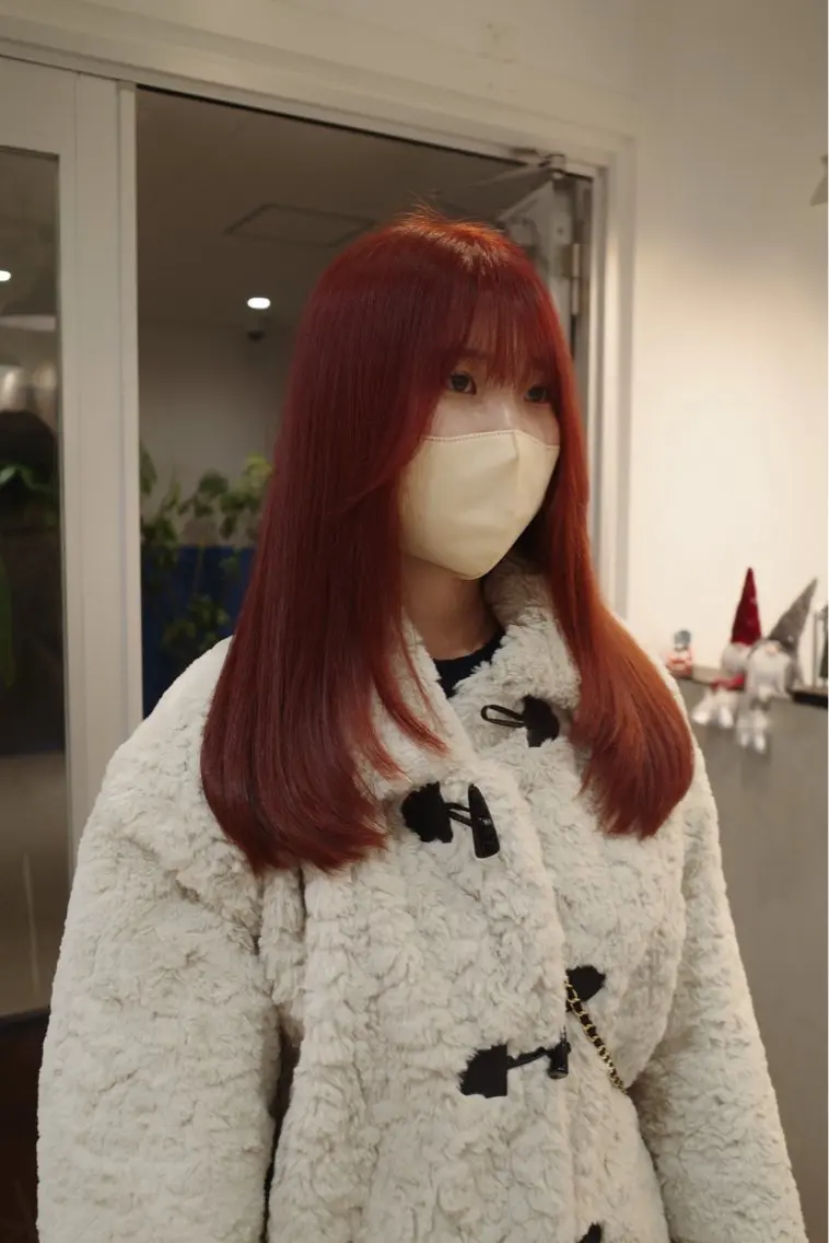 ロング カラー ブリーチ ダブルカラー ブリーチなしカラー レッドカラー 🌷KARIN/ メンズ、ショート🍃のヘアスタイル