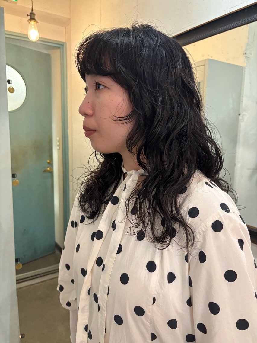 セミロング パーマ うる艶ストレート/ 縮毛矯正 Manaのヘアスタイル