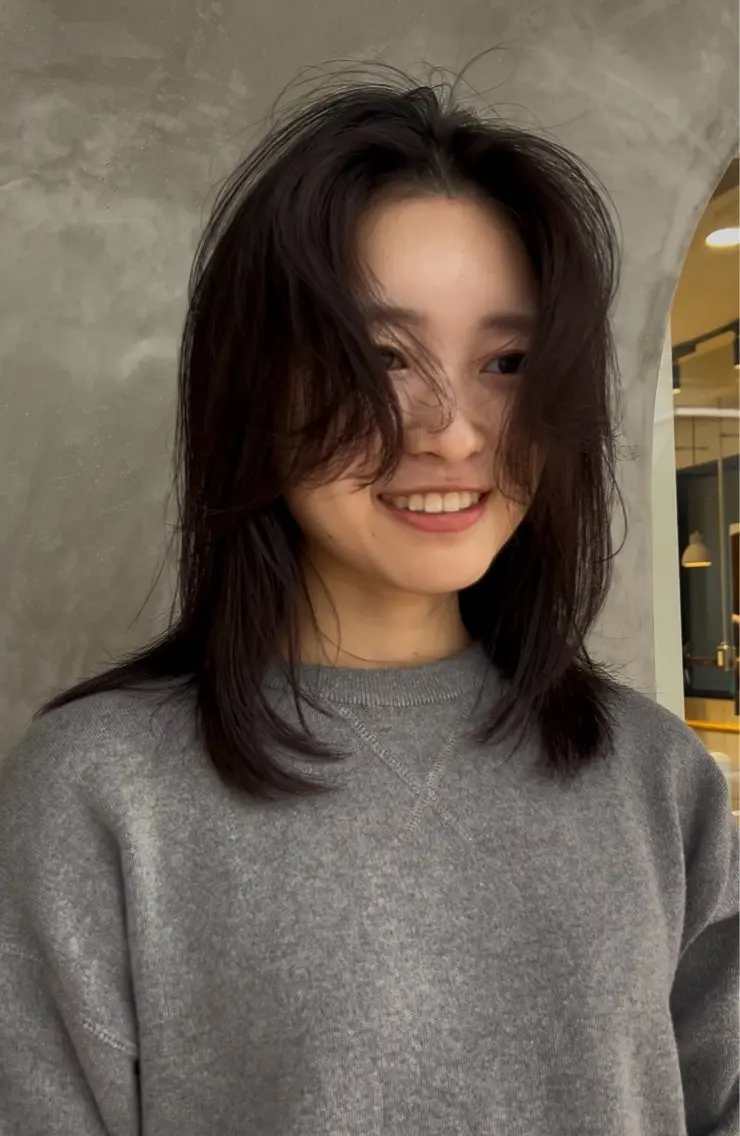 ミディアム カラー デザインパーマ/ カット/nanaのヘアスタイル
