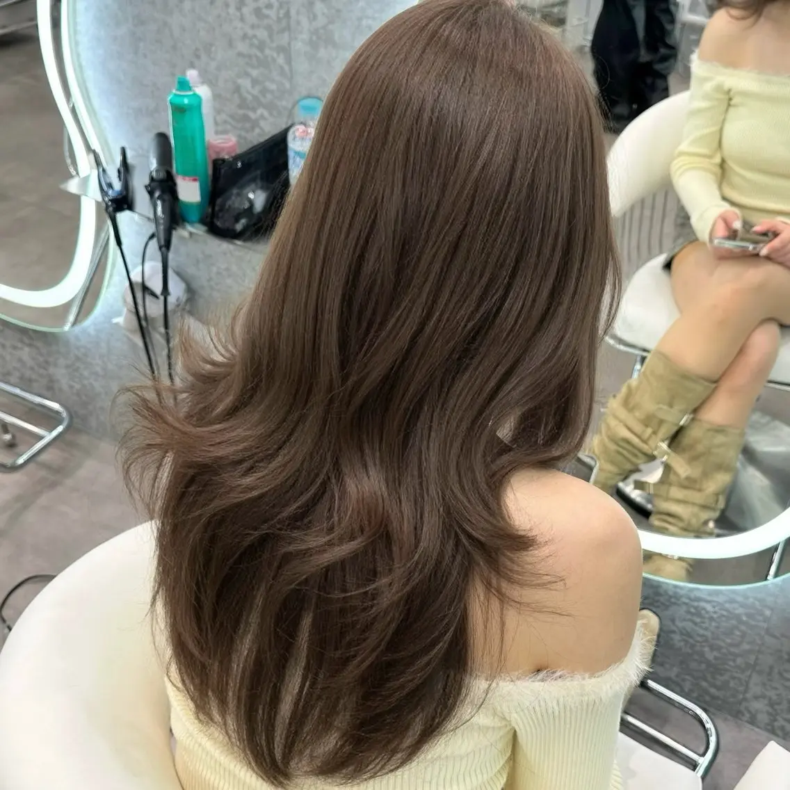 セミロング カラー ヘアアレンジ カット ヘアカラー トリートメント ブリーチなしW🎀 髪質改善/はのんのヘアスタイル