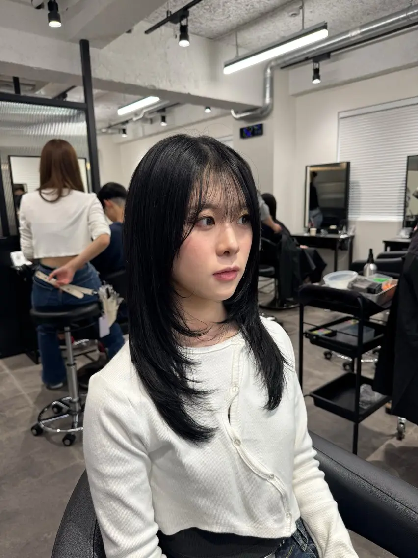 セミロング カラー ヘアアレンジ Over hair_ misakiのヘアスタイル