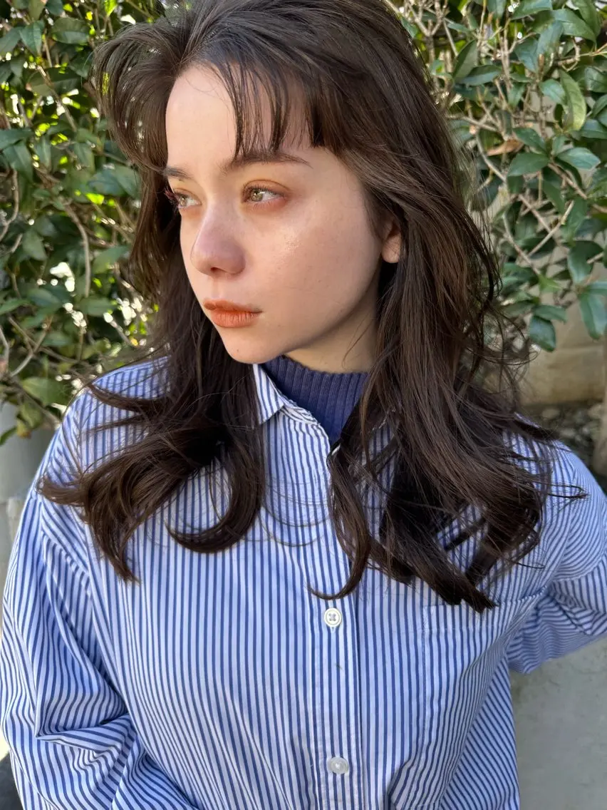 ミディアム カラー ブラウンカラー ❤️アヤカ レイヤーカット❤️のヘアスタイル