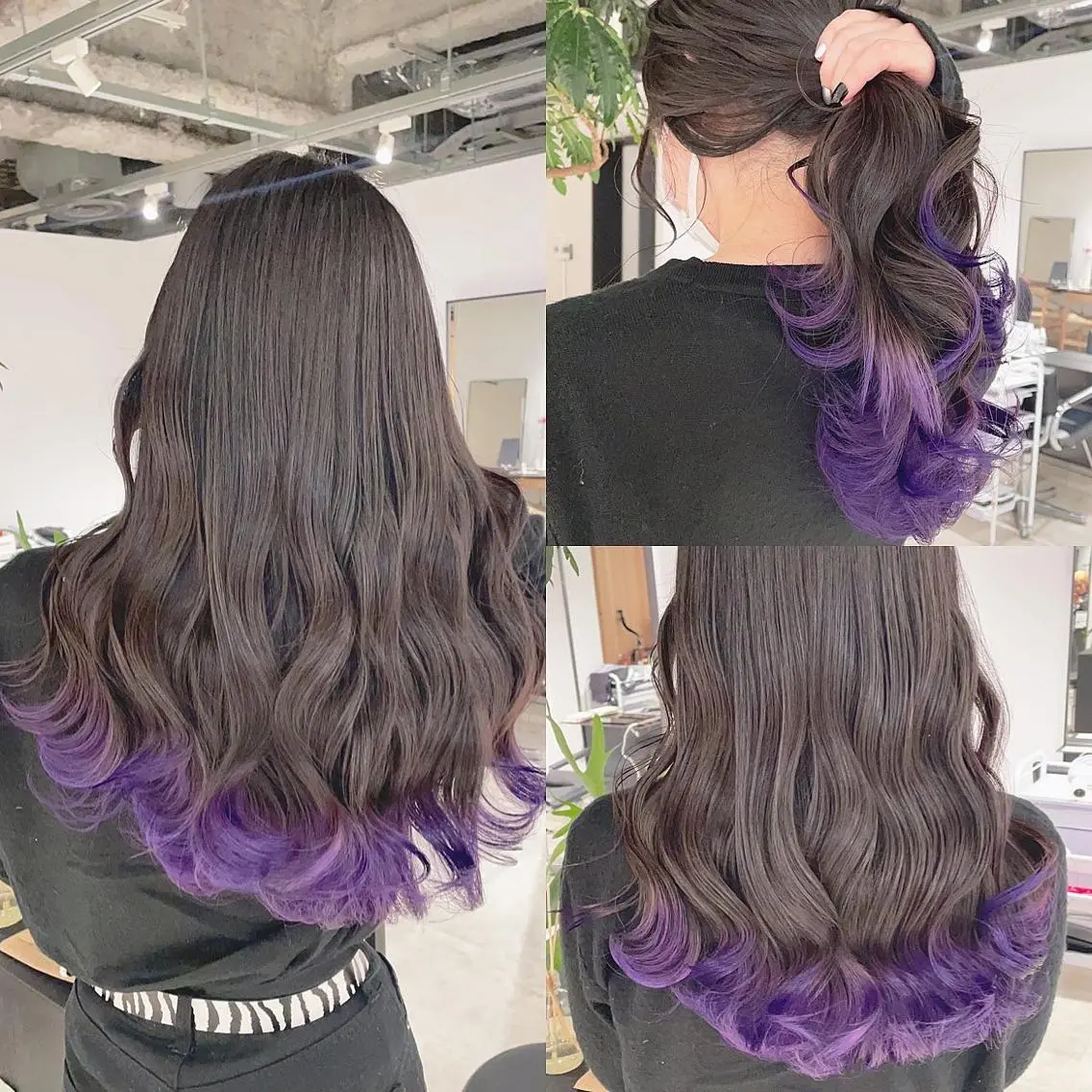 ロング カラー ブリーチ デザインカラー ヘアカラー トリートメント 渋谷:インナーカラー ／🍒エリカ🍒のヘアスタイル