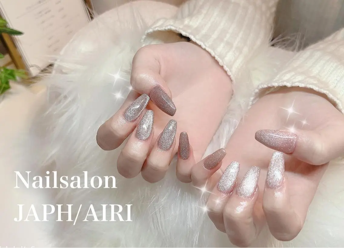 ネイル 長さ出し フラッシュネイル フラッシュマグ マグネットネイル NailSalon /JAPHのネイルデザイン