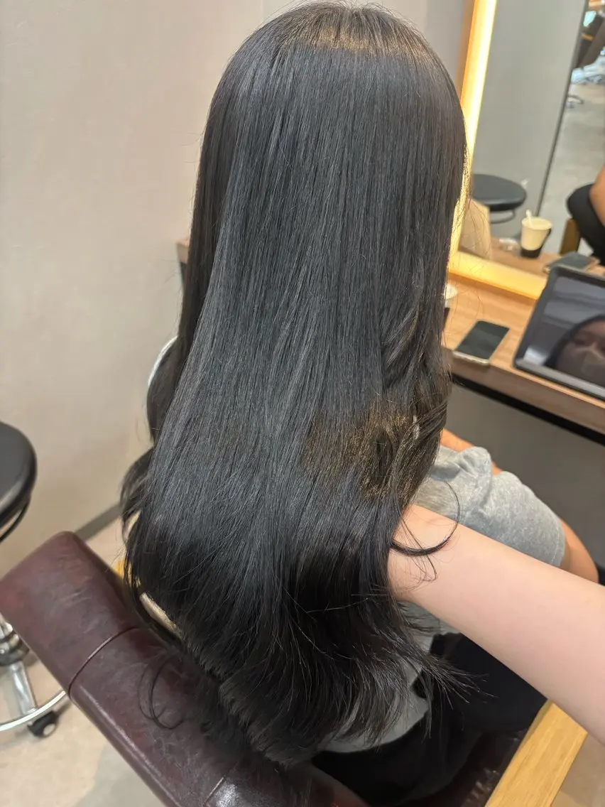 ロング カラー カット ヘアカラー レイヤー✂︎ぷつボブ 艶カラー🤍noaのヘアスタイル