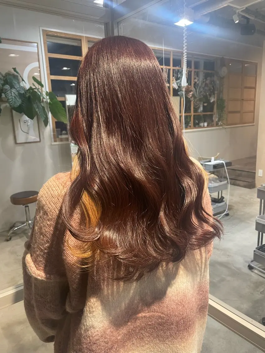 ロング カラー カット ヘアカラー チグサ ミウのヘアスタイル