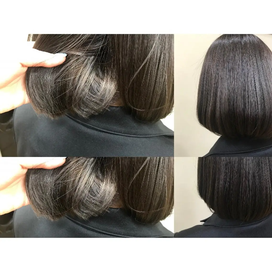ショート カラー グレージュ インナーカラー 🫧透け感⋆艶髪💎 山口アヤカのヘアスタイル