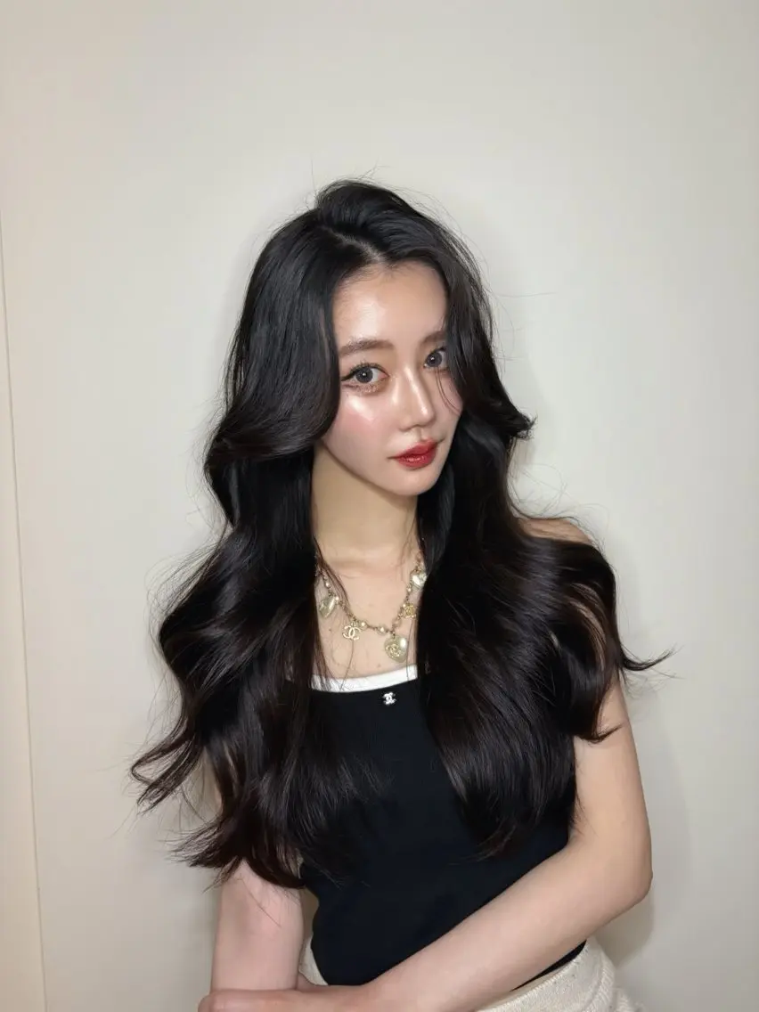 ロング カラー カット ヘアカラー トリートメント ワンホン×韓国/ 髪質改善/itaruのヘアスタイル