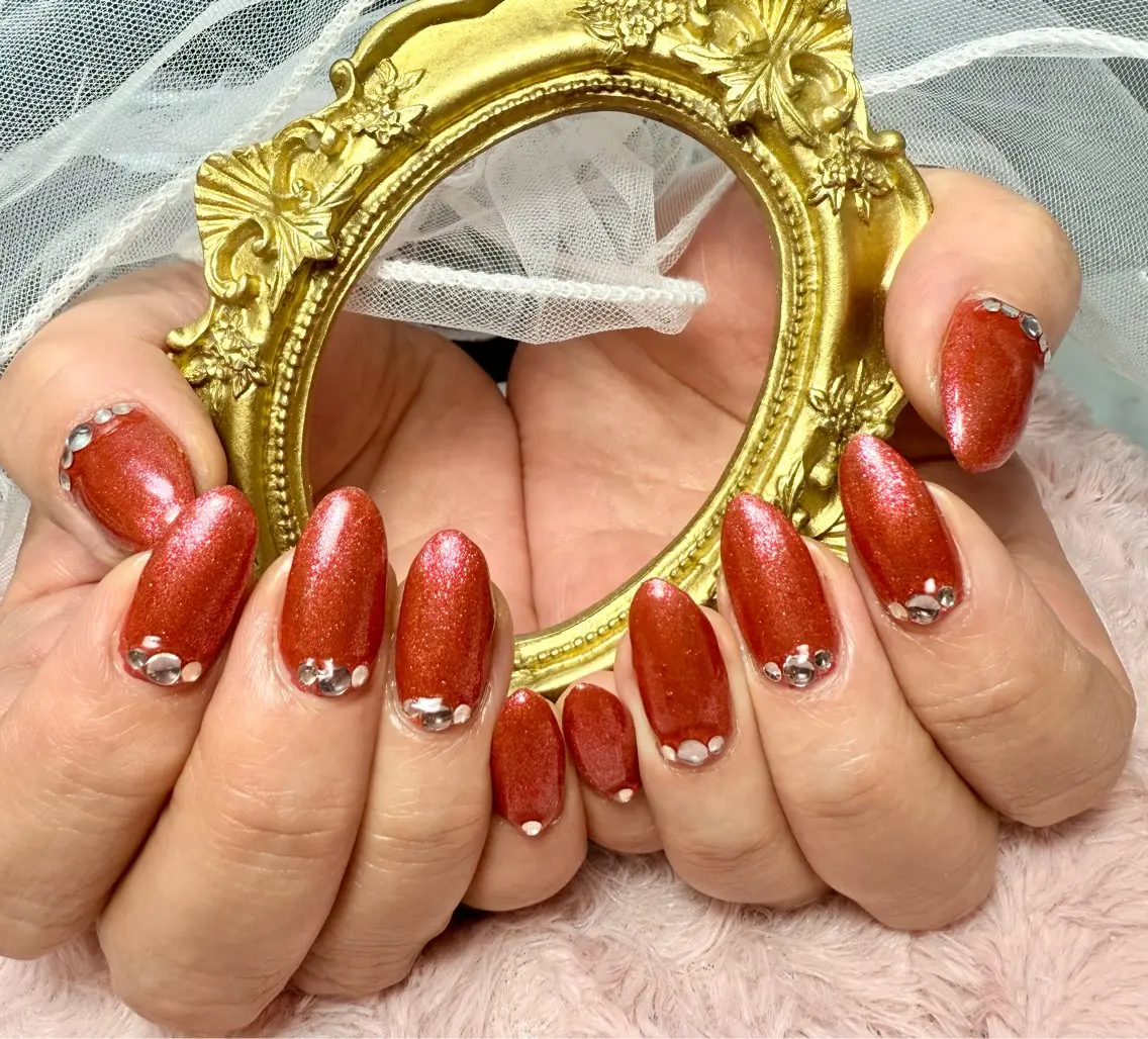 ネイル アートネイル チークネイル フラッシュネイル フラッシュマグ フレンチネイル Mai’s nailのネイルデザイン