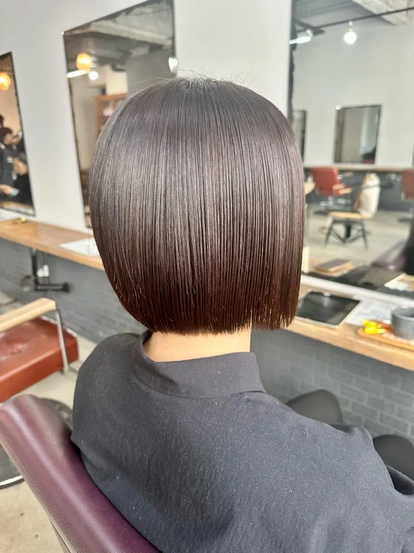 ミディアム 髪質改善 なるお 髪質改善ストレートのヘアスタイル
