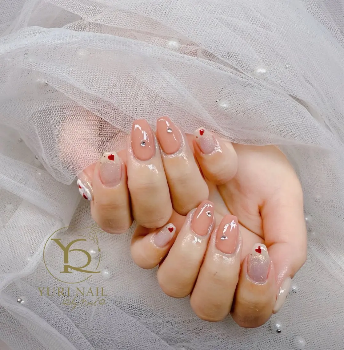 ネイル チークネイル フットネイル 韓国ネイル ニュアンスネイル オフィスネイル ハンドネイル フットネイル ハンドケア YURI Nail NARITAのネイルデザイン