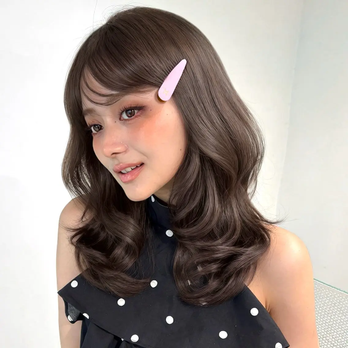 セミロング カット ヘアカラー トリートメント 🤍aimi🤍 ウルフ/韓国ヘアのヘアスタイル