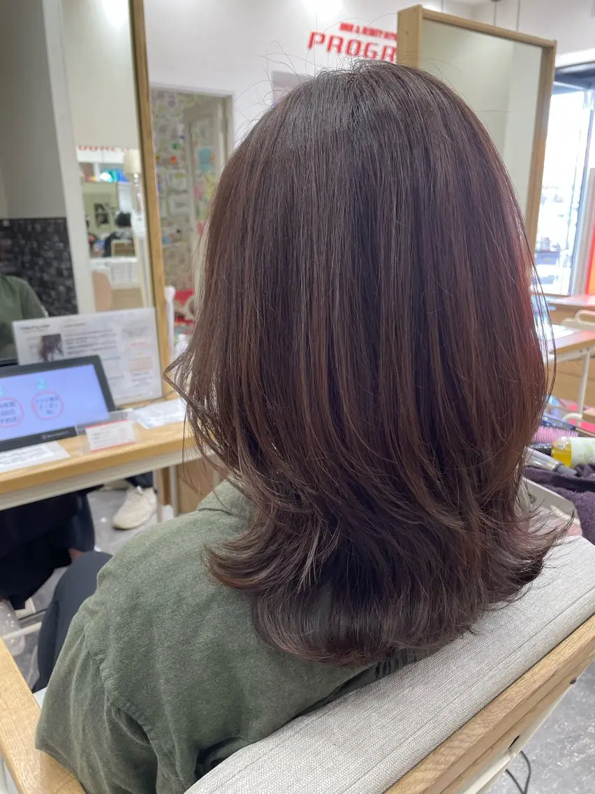 ミディアム カット ヘアカラー トリートメント PROGRESS‣‣ 福澤 可音🐯🐝のヘアスタイル