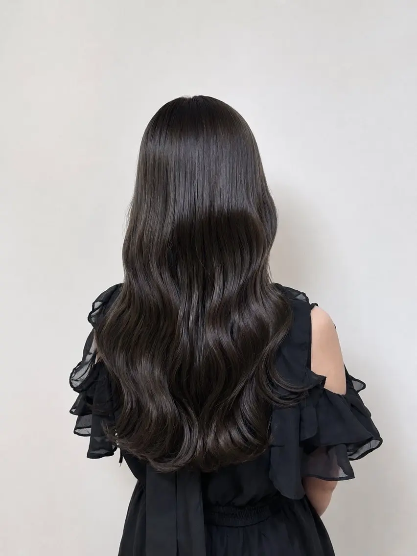 ロング カラー ロング ヘアカラー トリートメント ダメージレス艶カラー ✨️吉村のヘアスタイル