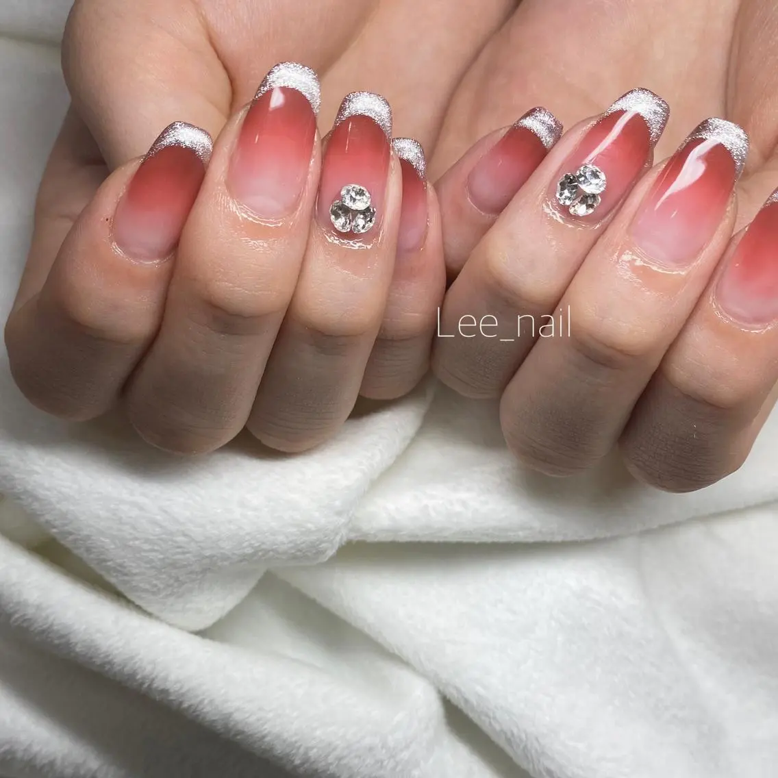ネイル フレンチネイル グラデーション ハンドネイル Lee_ nailのネイルデザイン