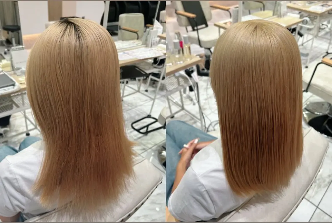 【✨リタッチ&ヘアカラー✨】 長くなってしまったリタッチも綺麗につなげ仕上げます❣の写真