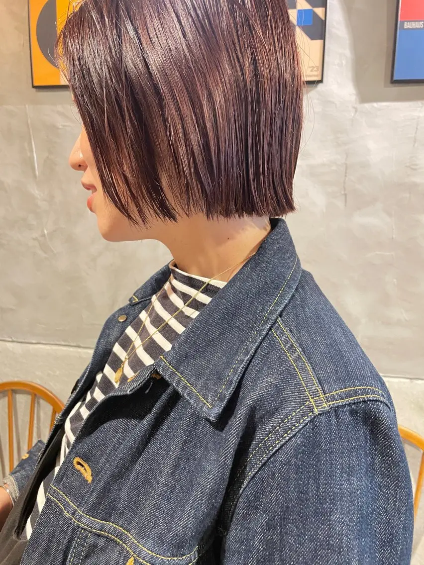 ショート カラー カット ヘアカラー トリートメント ayane⭐️ボブ・ ショート・パーマのヘアスタイル