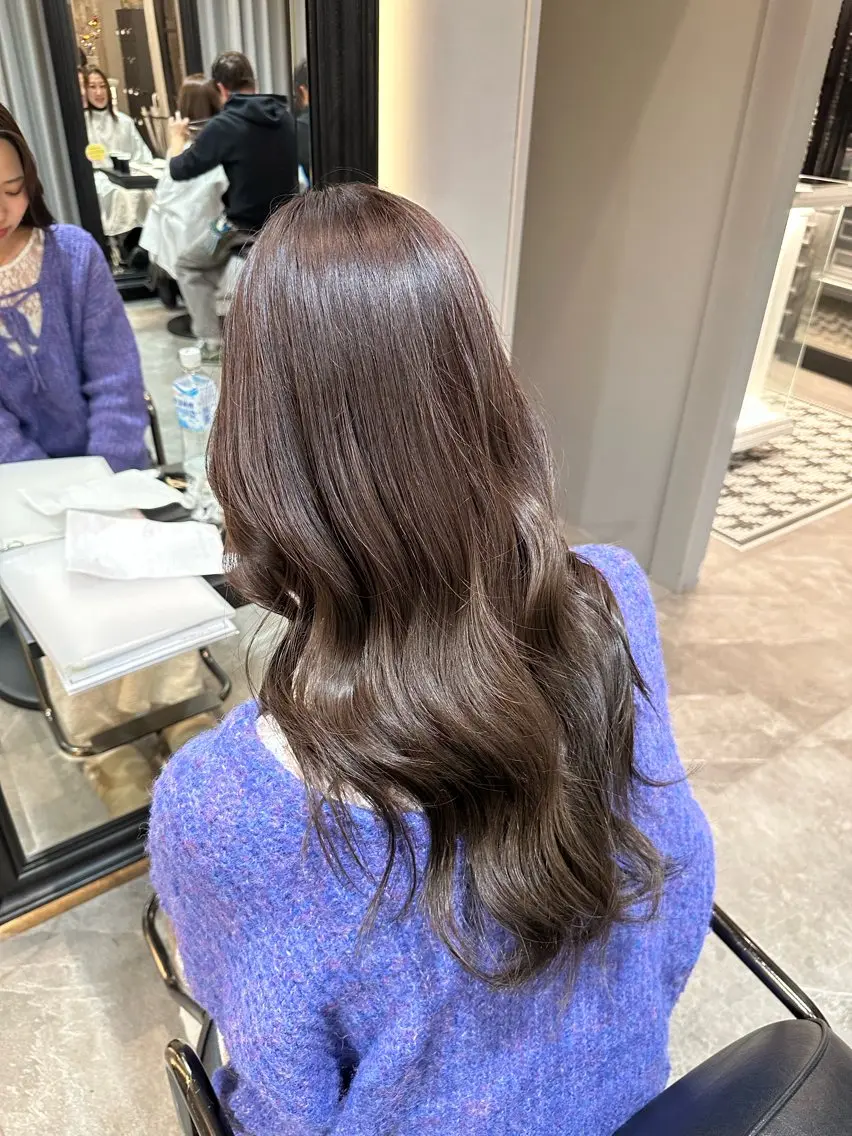 ロング カラー ブラウンカラー ダークブラウン レイヤーカット レイヤーカット/ 透明感カラー/ きよのヘアスタイル