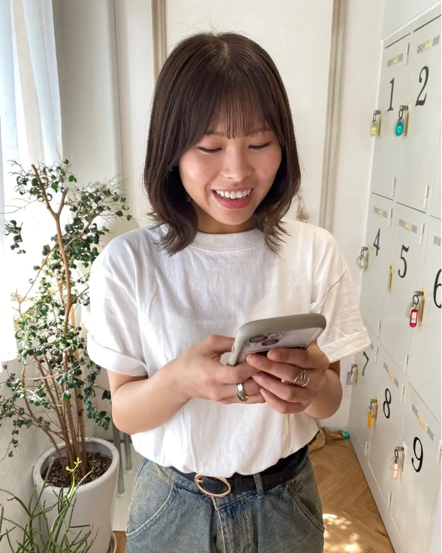 ミディアム カット merc. 福田茜のヘアスタイル