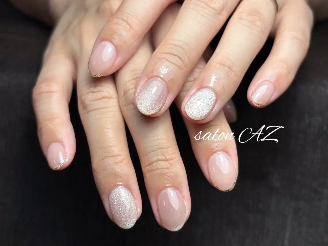 ネイル アートネイル 長さ出し フットネイル フレンチネイル ジェルネイル salon AZのネイルデザイン