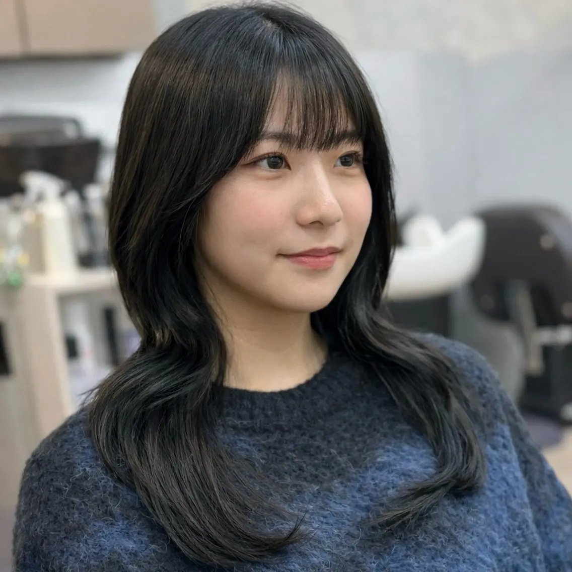 【🩶ミニモ学割限定🩶】骨格似合わせカット➕ うるツヤ暗髪カラーの写真