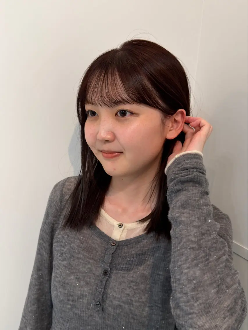 ミディアム ヘアカラー miha HARVEYのヘアスタイル