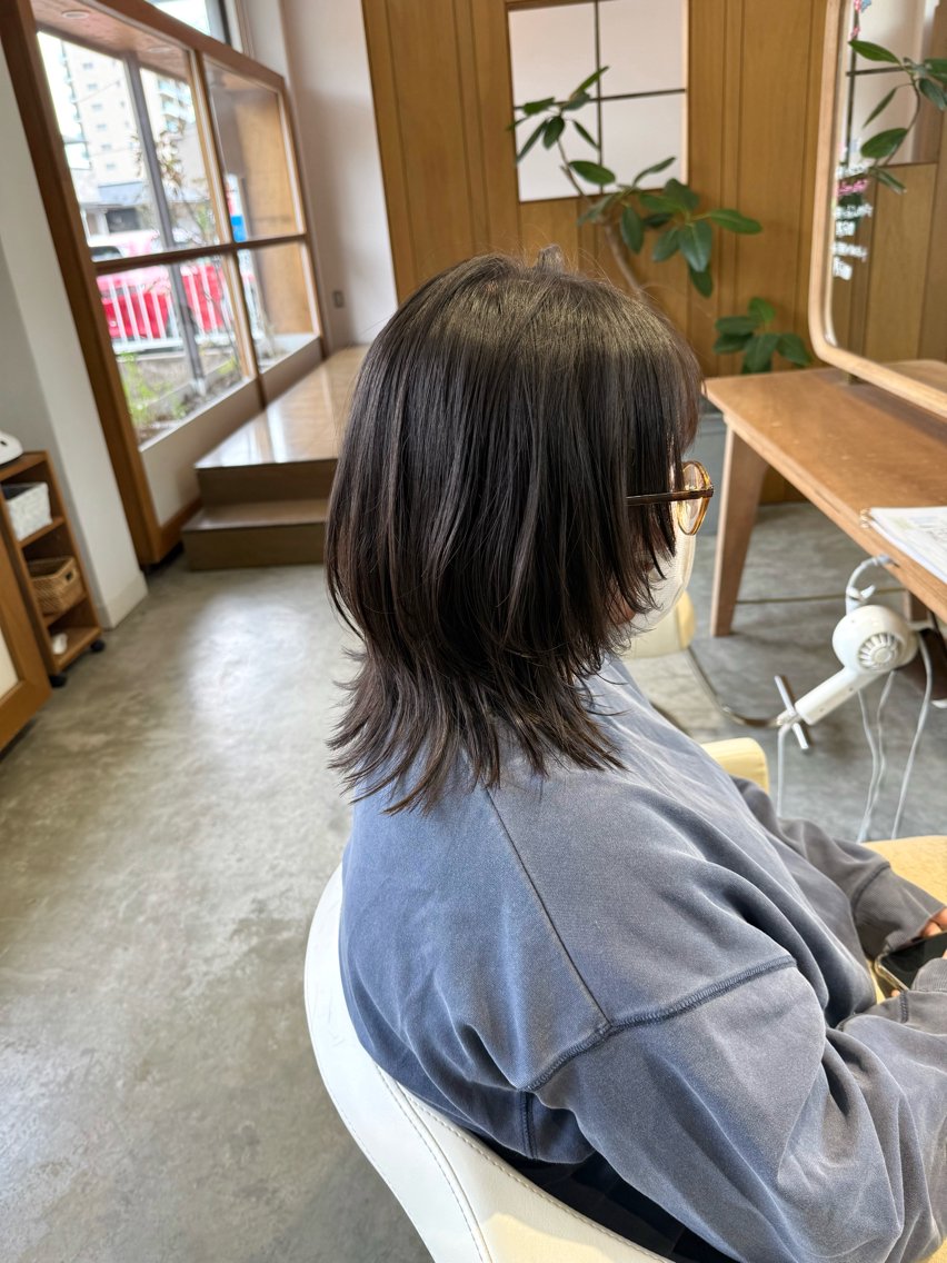 ミディアム ミディアムレイヤー ハッシュカット レイヤーカット カット fulam/ WATANABEのヘアスタイル