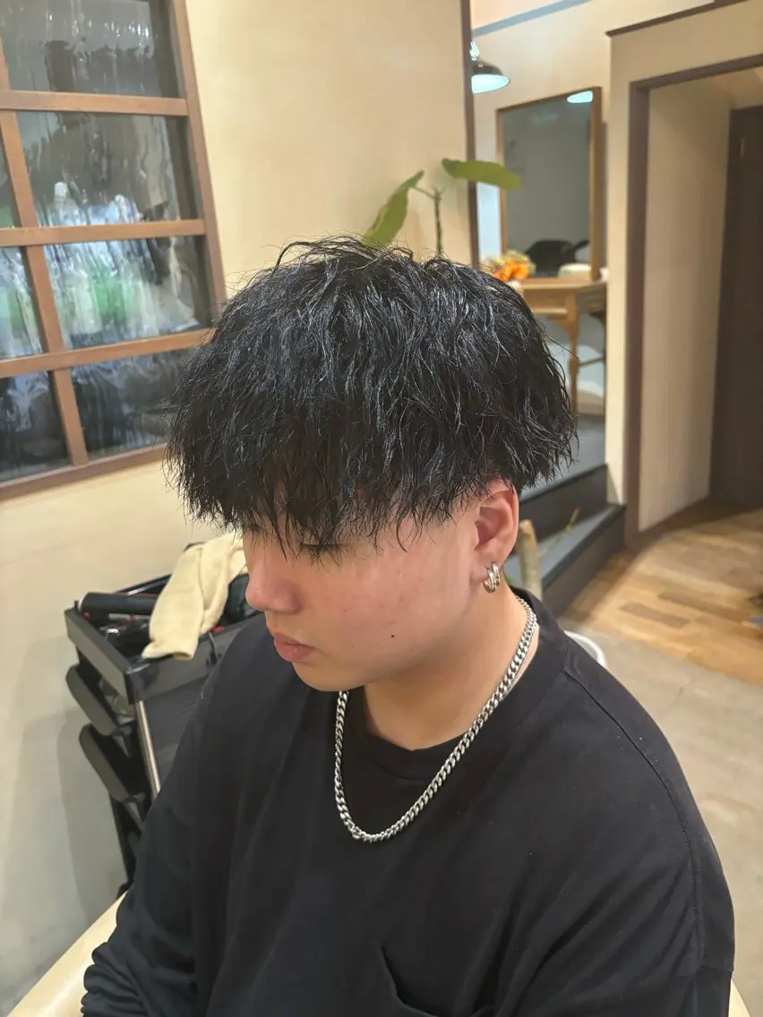 ショート メンズ カット パーマ トリートメント 鹿児島 TSUBASAのヘアスタイル