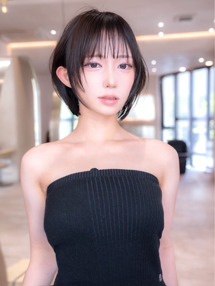 ショート 顔まわりレイヤー 顔周りカット レイヤーカット ショートヘア カット ハイトーン/暖色/ レイヤーカット/りかのヘアスタイル