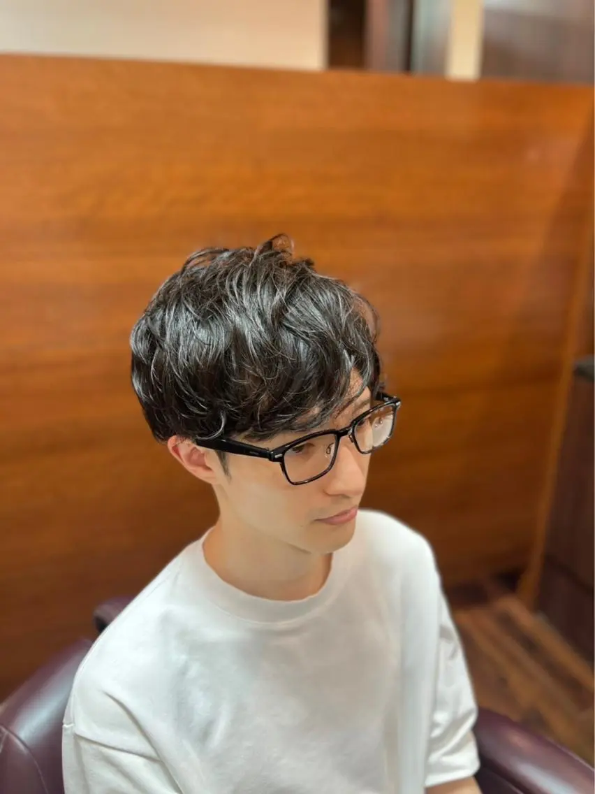 メンズカット✂︎✪ &セットシャンプー(カットモデル)2ブロック/マッシュの写真